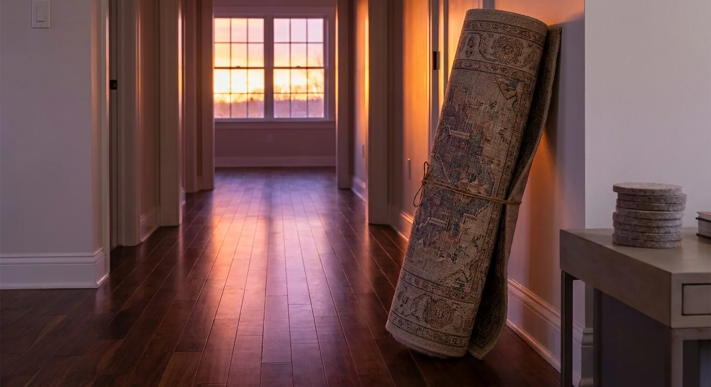 After Hardwood Floor Refinishing: What to Do While It Cures (design concept, AI render)