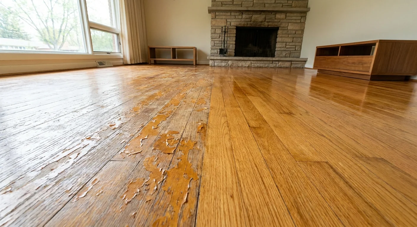 Hardwood Floor Finish Peeling? Causes and Fixes (design concept, AI render)