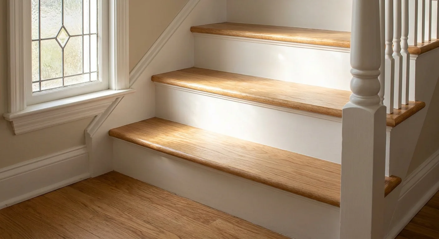 Replacing Stair Carpet with Hardwood in NJ: What to Expect (design concept, AI render)
