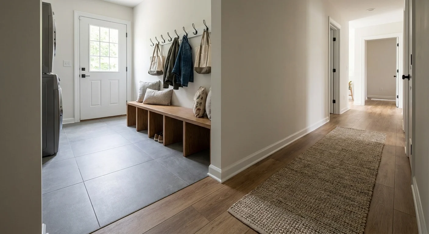Tile vs LVP Flooring in NJ: Cost, Water and Wear (design concept, AI render)